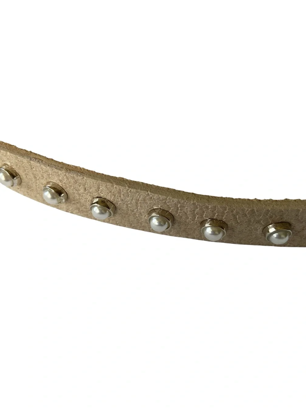 ADA Evita Pearl Wrap Leather Belt Pale One Size NWT display picture 1